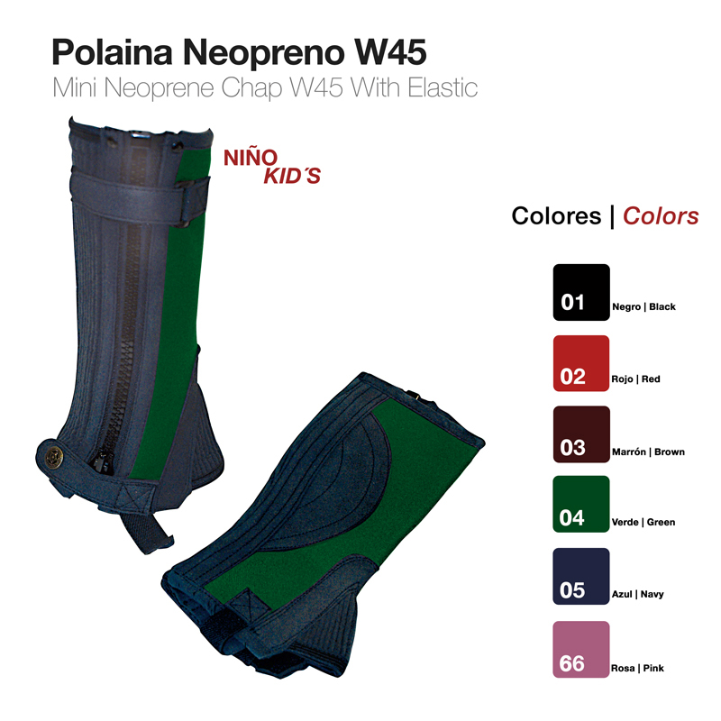 POLAINAS NEOPRENE CRI. W45 PRETO
