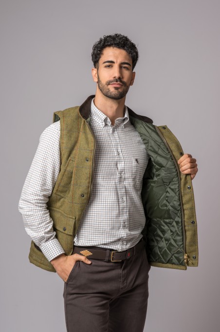 COLETE TWEED FOREST GREEN