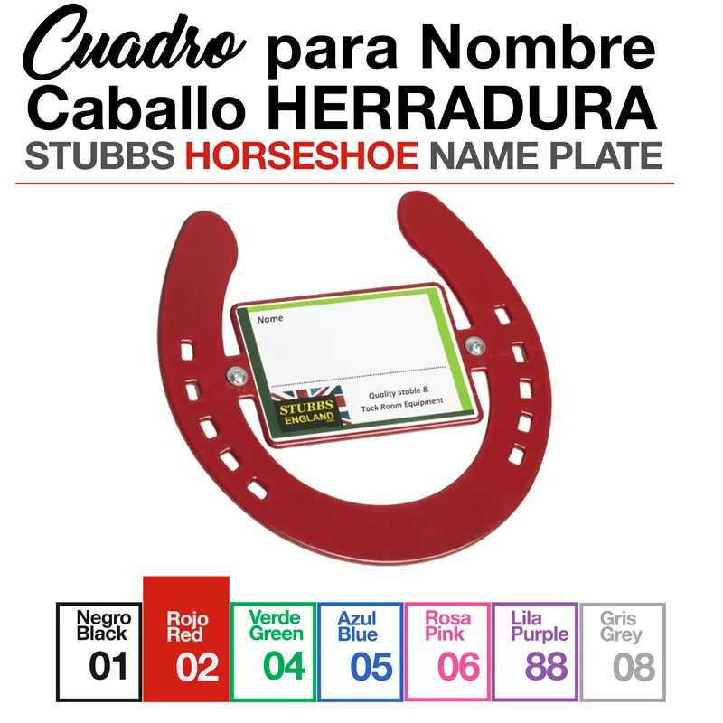 CHAPA PARA NOME DO CAVALO FERRADURA S2670 STUBBS
