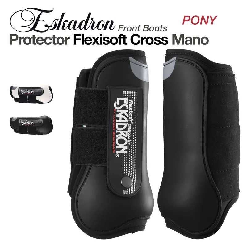 Botas de proteção frontais pretas para pônei Eskadron Flexisoft Cross Mano