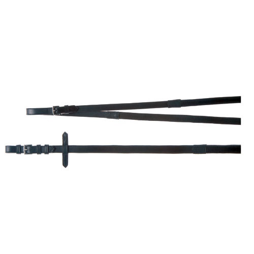 RÉDEAS LEXHIS COURO DRESSAGE COM BORRACHA INTERIOR