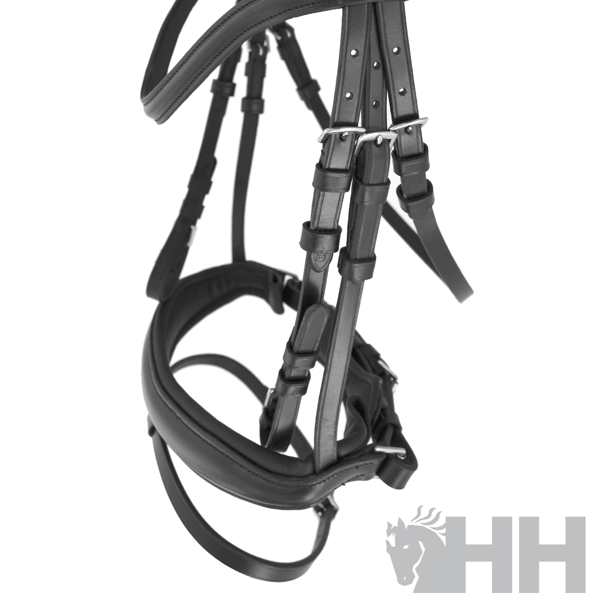 CABEÇADA INGLESA LEXHIS GRETA COM RÉDEAS LISAS