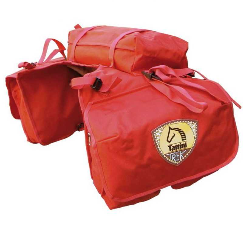 Mala vermelha Tattini TREK com três compartimentos e alças