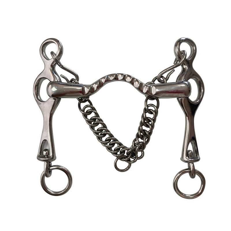 FREIO PORTUGUÊS INOX EMBOCADURA ESTRIADA