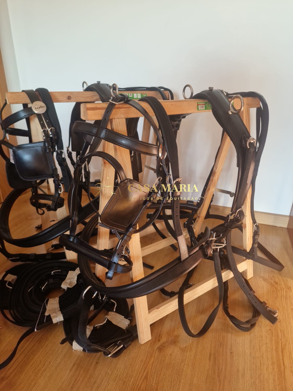 ARREIOS DE ENGATAR PARELHA COURO/NYLON