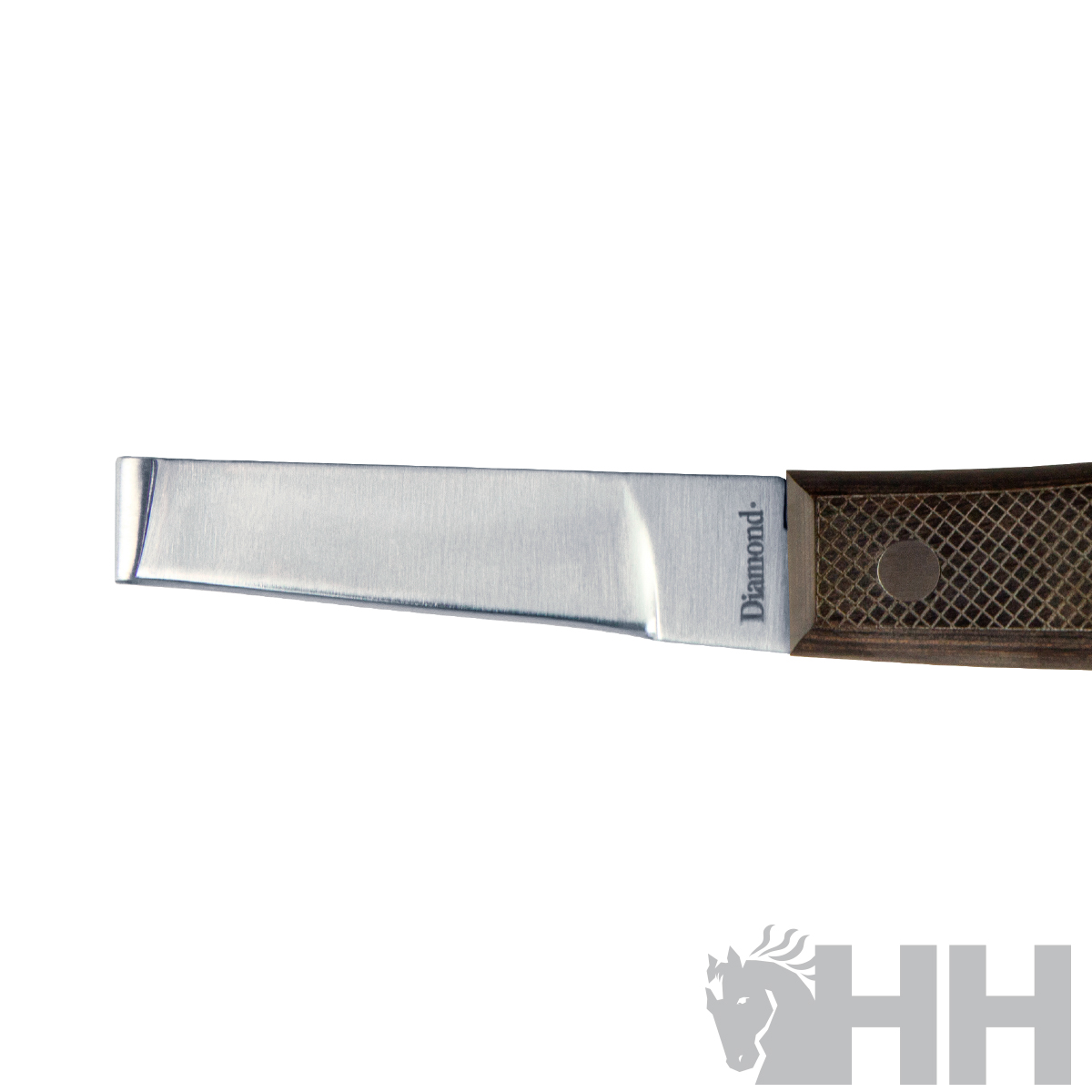 FACA DE CASCOS DIAMOND PRO CABO MADEIRA LÂMINA PLANA LARGA