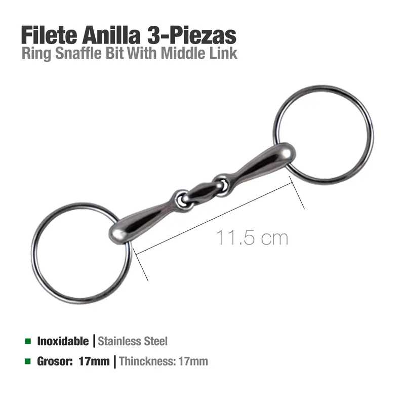 BRIDÃO DE ARGOLAS S 3-PEÇAS INOX 10.5CM