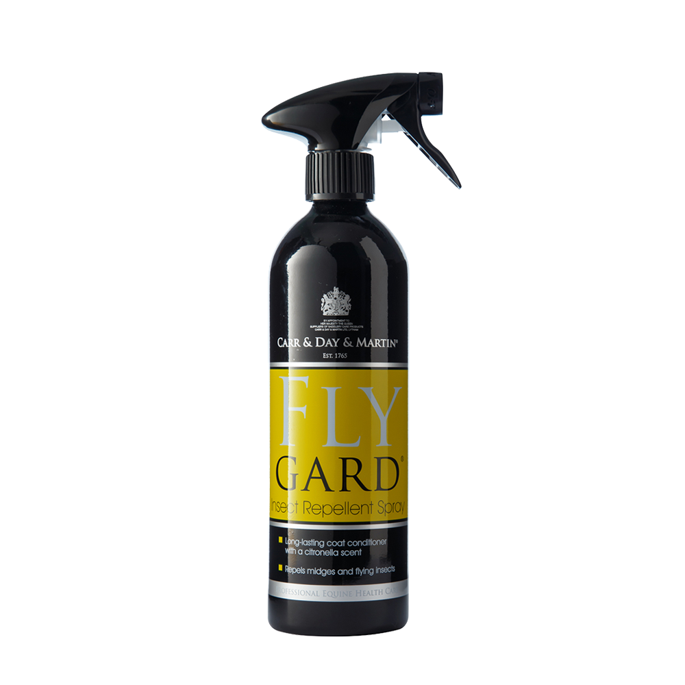 Frasco preto com pulverizador do spray repelente de insetos FLY GARD