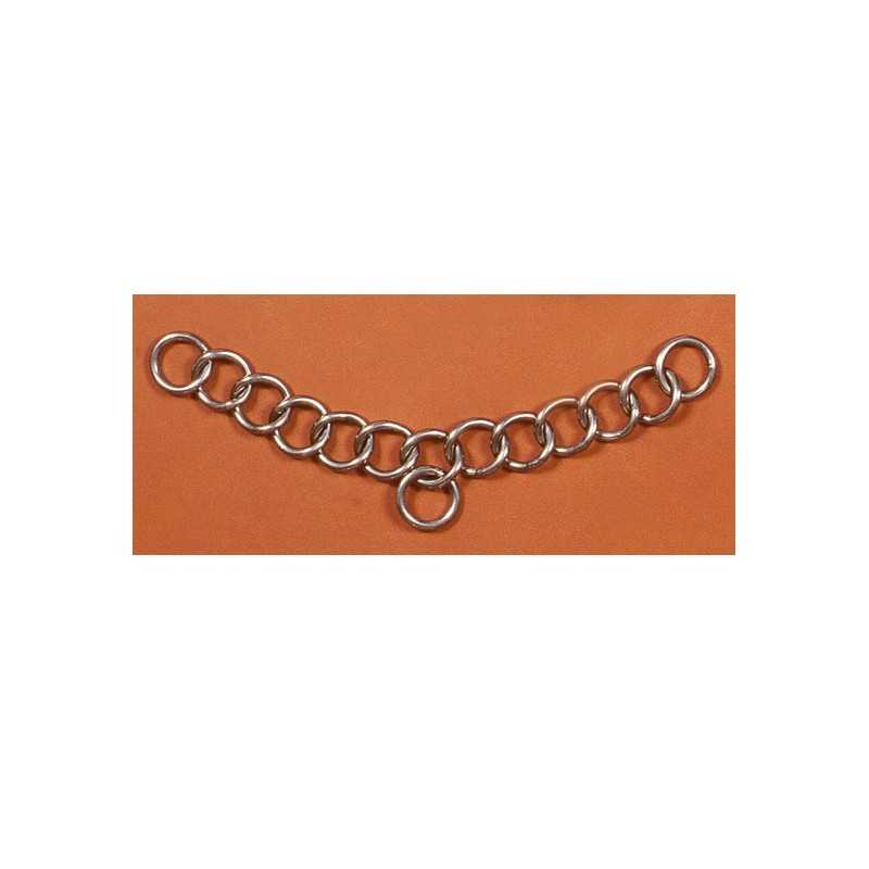 Colar ou corrente com elos metálicos prateados grandes