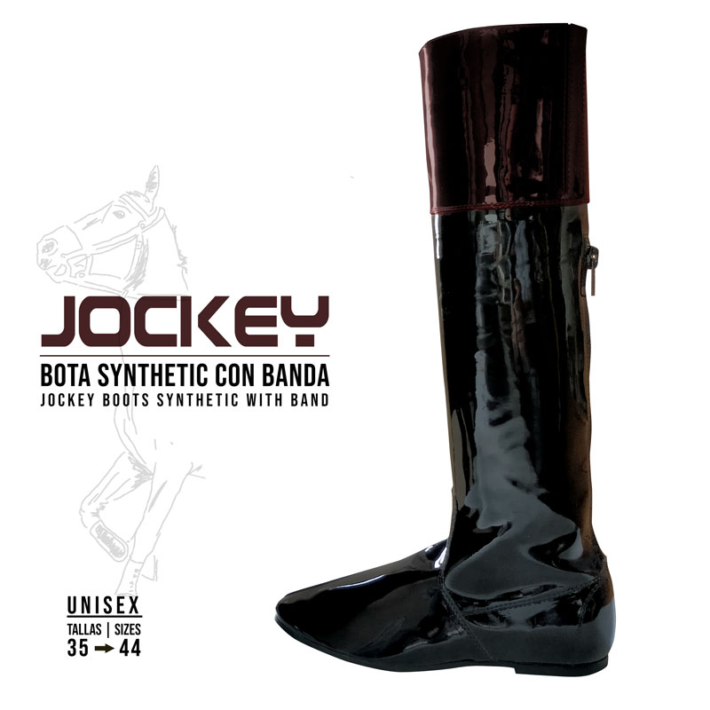 BOTA JOCKEY SINTÉTICA C/BARRA