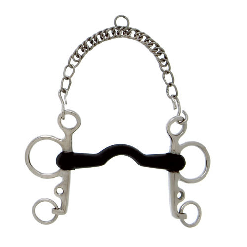 FREIO SEFTON PELHAM PONTE BORRACHA DURA