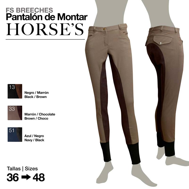 CALÇÃO MONTAR HORSE´S PRETO/CAST. 36