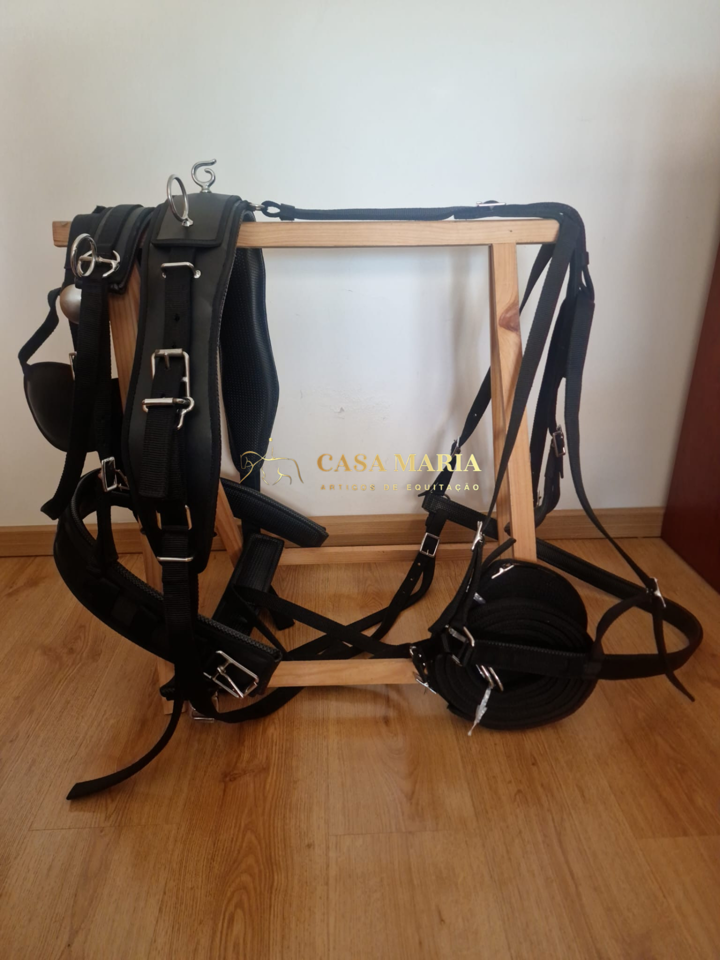 Arreios de Atrelagem de Peitoral - Engate Rápido - Preto