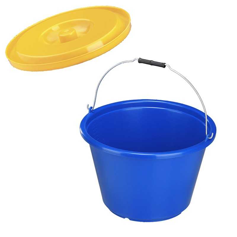 Balde DE POLYPROPILENO COM ASA DE METAL 18 LITROS COM TAMPA