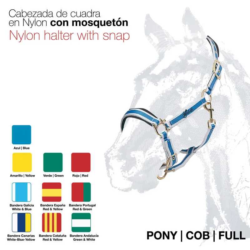 CABEÇÃO NYLON COM MOSQUETÃO PEQUENO VERMELHO