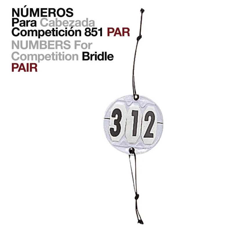 NÚMEROS PARA CABEÇADA COMPETICÃO 851 PAR