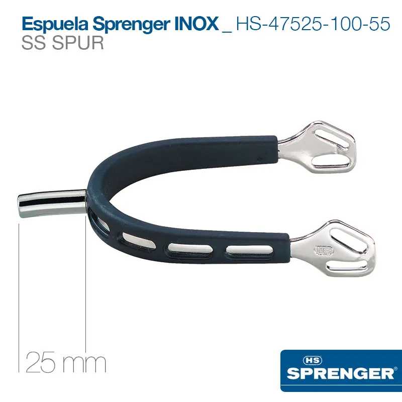 Espuela Sprenger INOX HS-47525-100-55 SS SPUR em aço inoxidável e revestimento preto