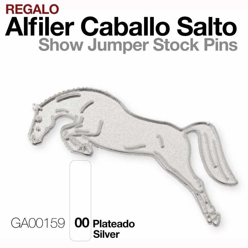 BRINDE ALFILER CAVALO SALTO GA00159 PLATEADO