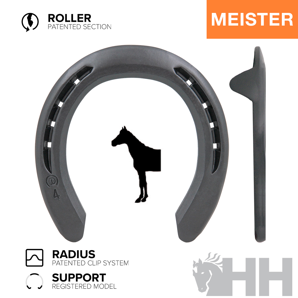 FERRADURA KERCKHAERT MEISTER MOTION QUARTER 2 ARPÃO DIANTEIRA (CAIXA 20 UNIDADES)