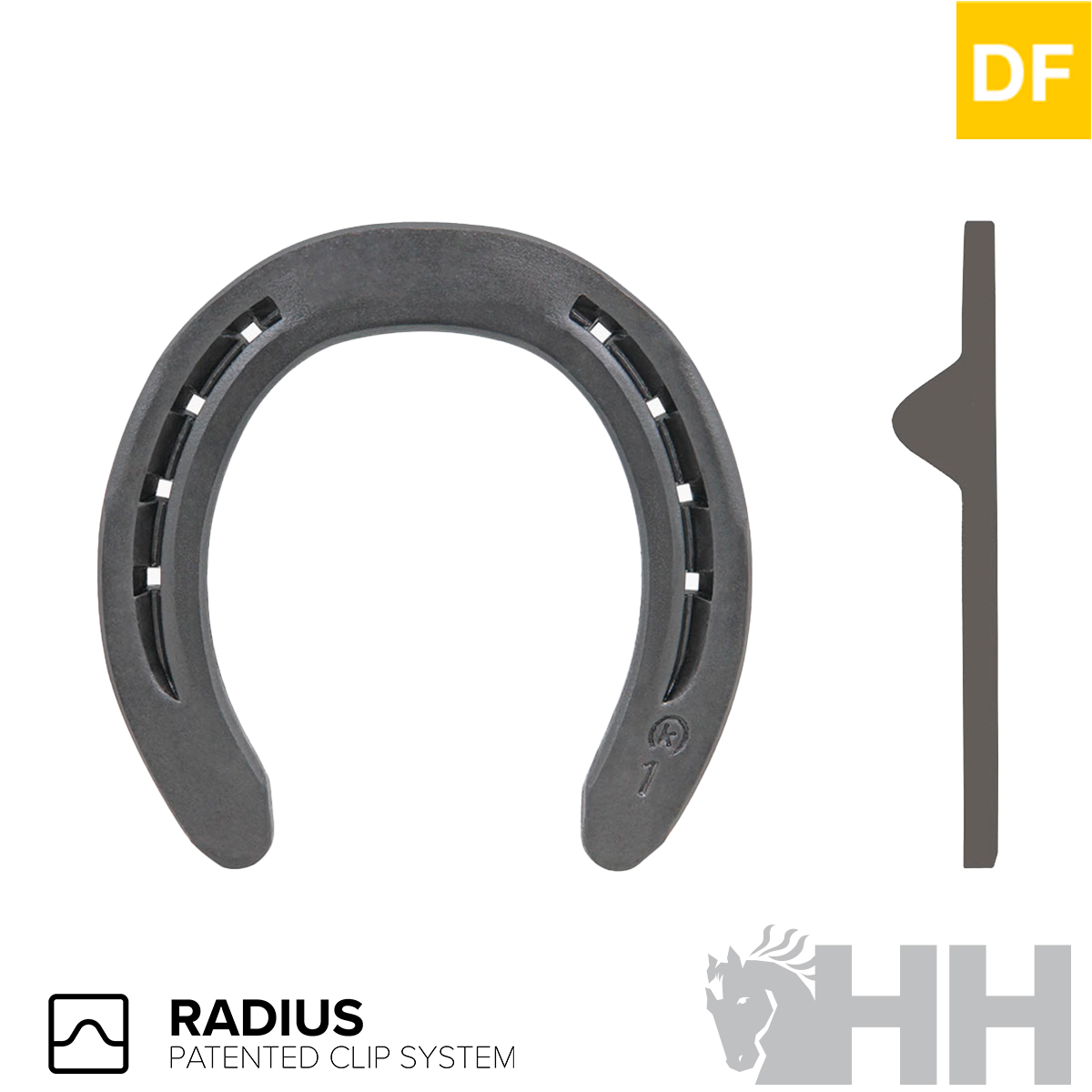 FERRADURA KERCKHAERT DF QUARTER COARSE 2 ARPÕES DIANTEIRA (CAIXA 20 UNIDADES)