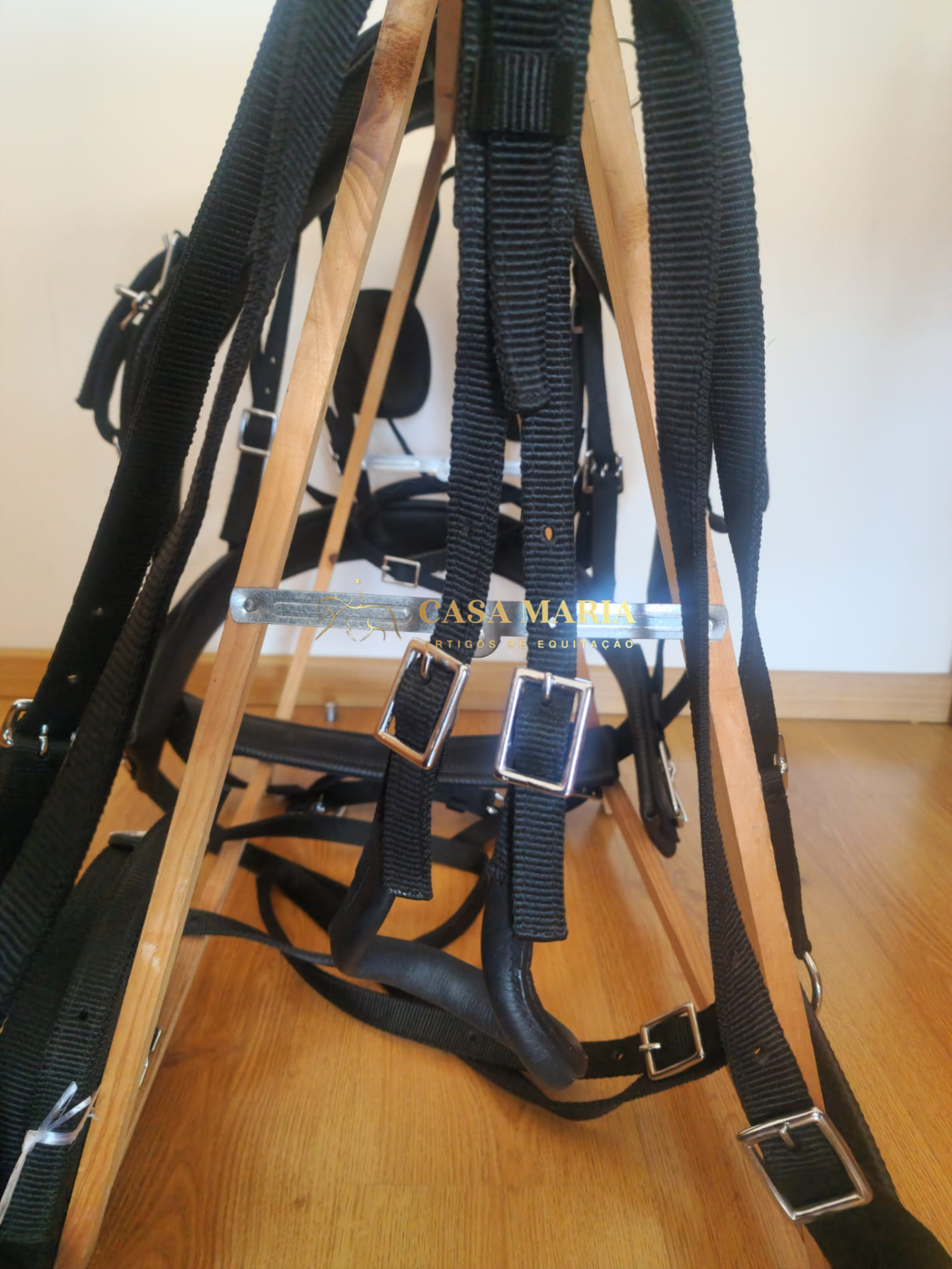 Arreios de Atrelagem de Peitoral - Engate Rápido - Preto