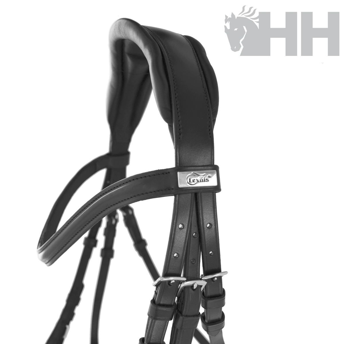 CABEÇADA INGLESA LEXHIS GRETA COM RÉDEAS LISAS