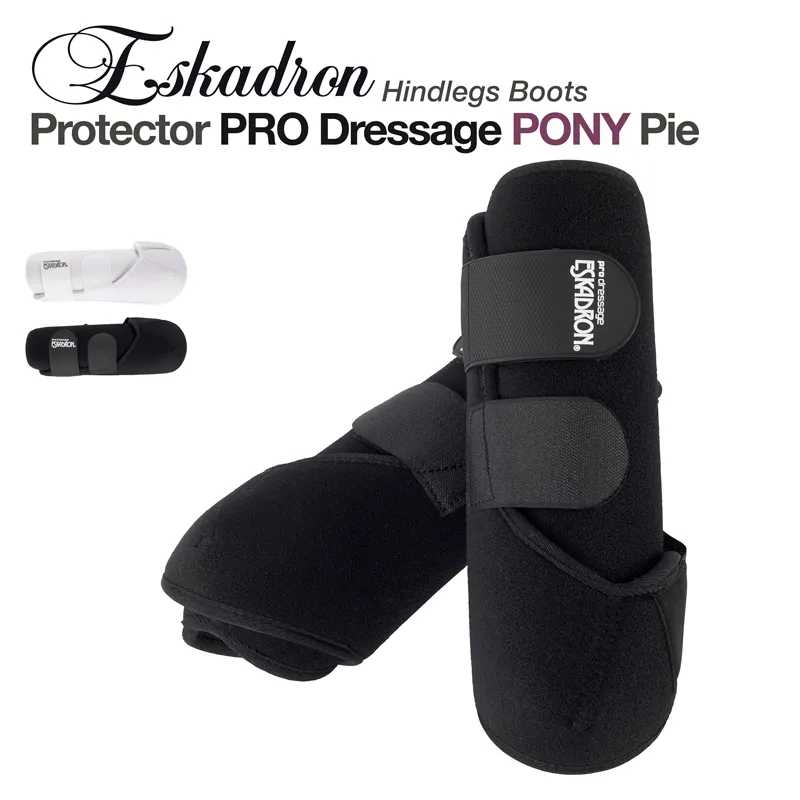 Botas de proteção para pónei Eskadron Protector PRO Dressage PONY Pie preta e branca