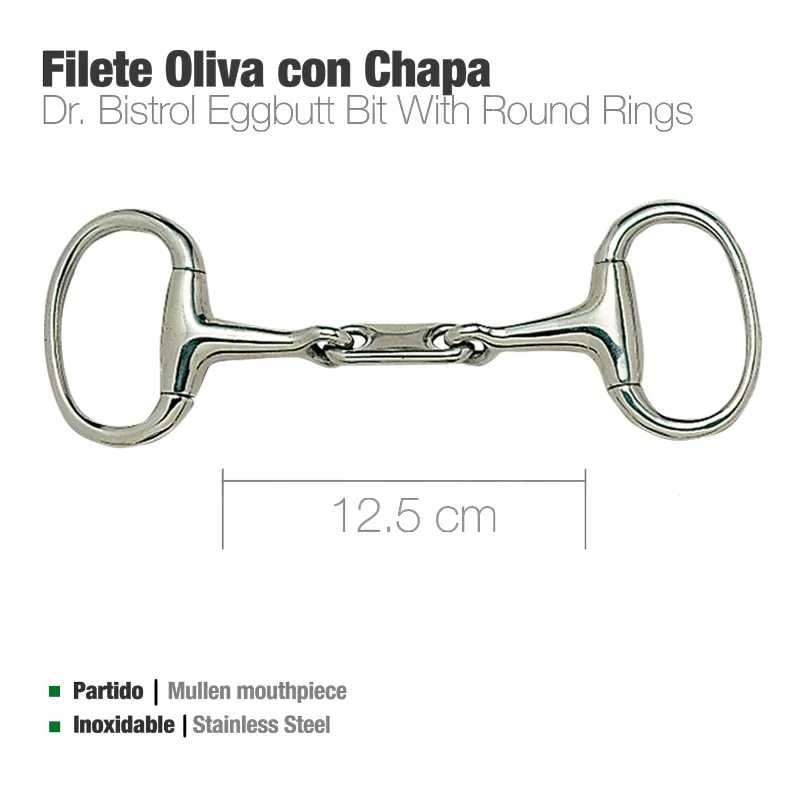 BRIDÃO OLIVA INOX C/CHAPA 216201 12.5CM.
