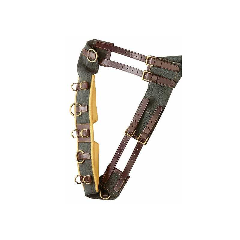 CILHÃO DE DRESSAGE LARGO COM FIVELAS DE BRONZE