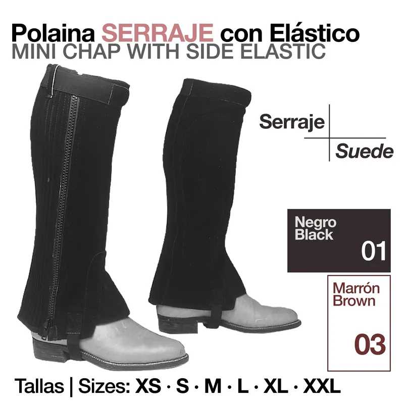 POLAINAS CAMURÇA C/ELASTICO PRETO