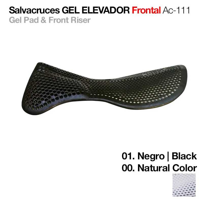 Salvacruces gel elevador frontal preto com padrão de furos circulares