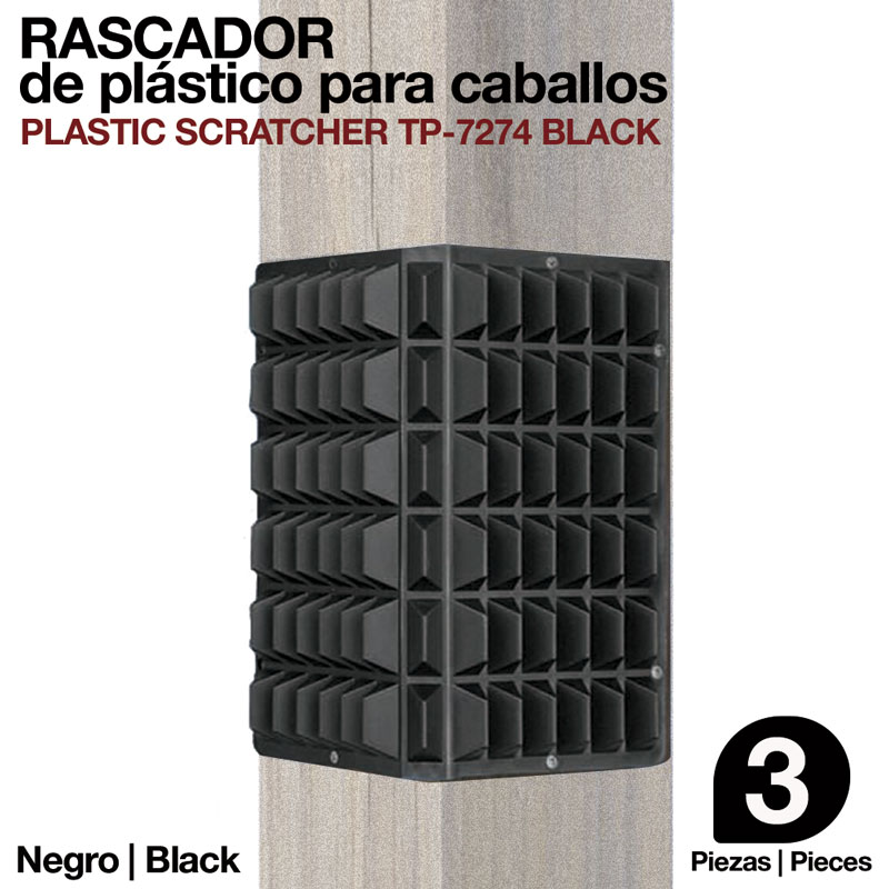 SCRATCHER PARA CAVALOS PLASTICO (3uds)