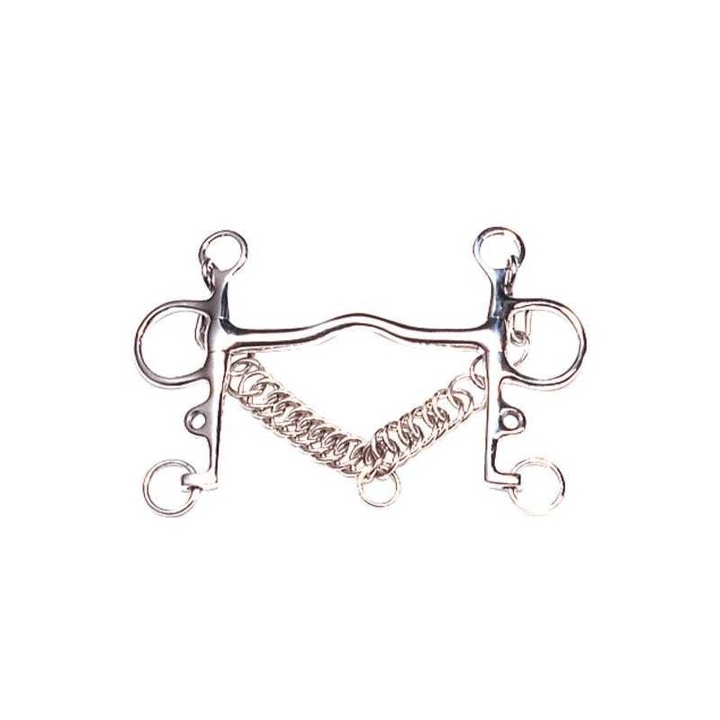 FREIO PELHAM MONTADA BARBELA INOX