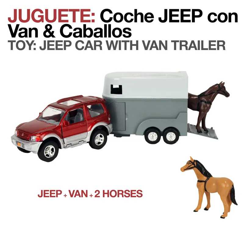 BRINQUEDO: JEEP + ROULOTE + CAVALOS