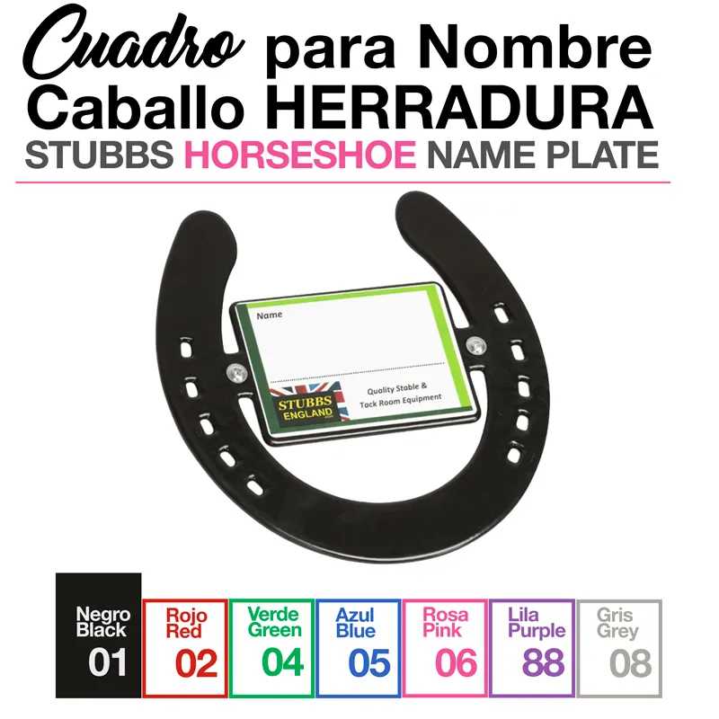 CHAPA PARA NOME DO CAVALO FERRADURA S2670 STUBBS