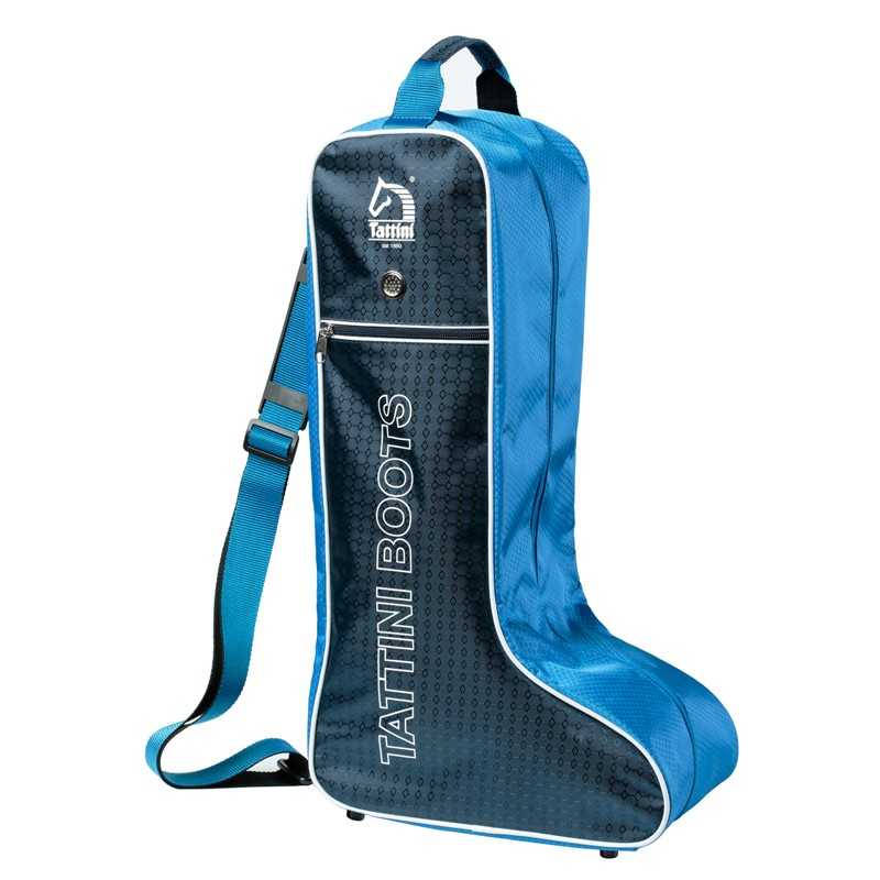 Mala de transporte de botas azul e preta Tattini Boots com alça ajustável