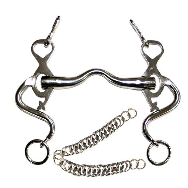 FREIO PORTUGUÊS CAMA S INOX COM BARBELA