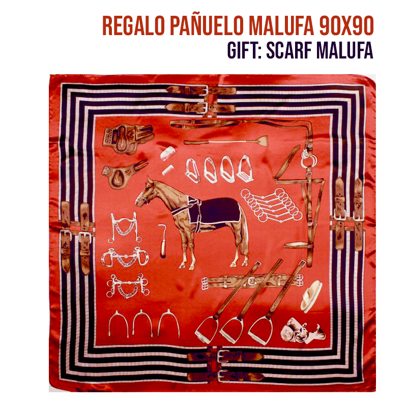 LENÇO DE SENHORA VERMELHO/AZUL