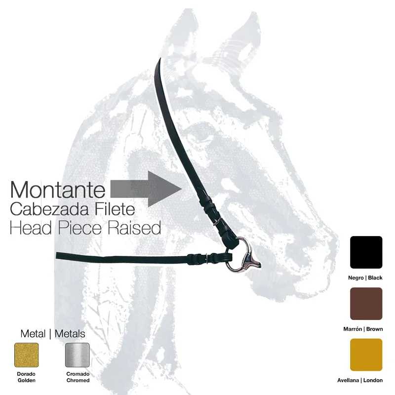 FACEIRA DE CABEÇADA PARA BRIDÃO CROMADO/PRETO