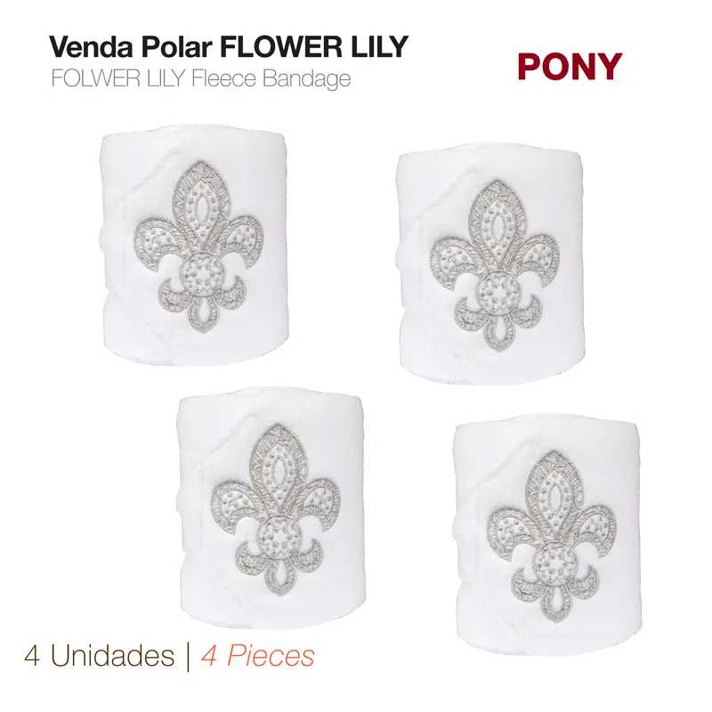 LIGADURA POLAR FLOWER LILY SET PÓNEI BRANCA