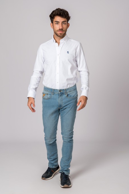 CALÇAS DE GANGA SLIM JHON LEWIS CLARO