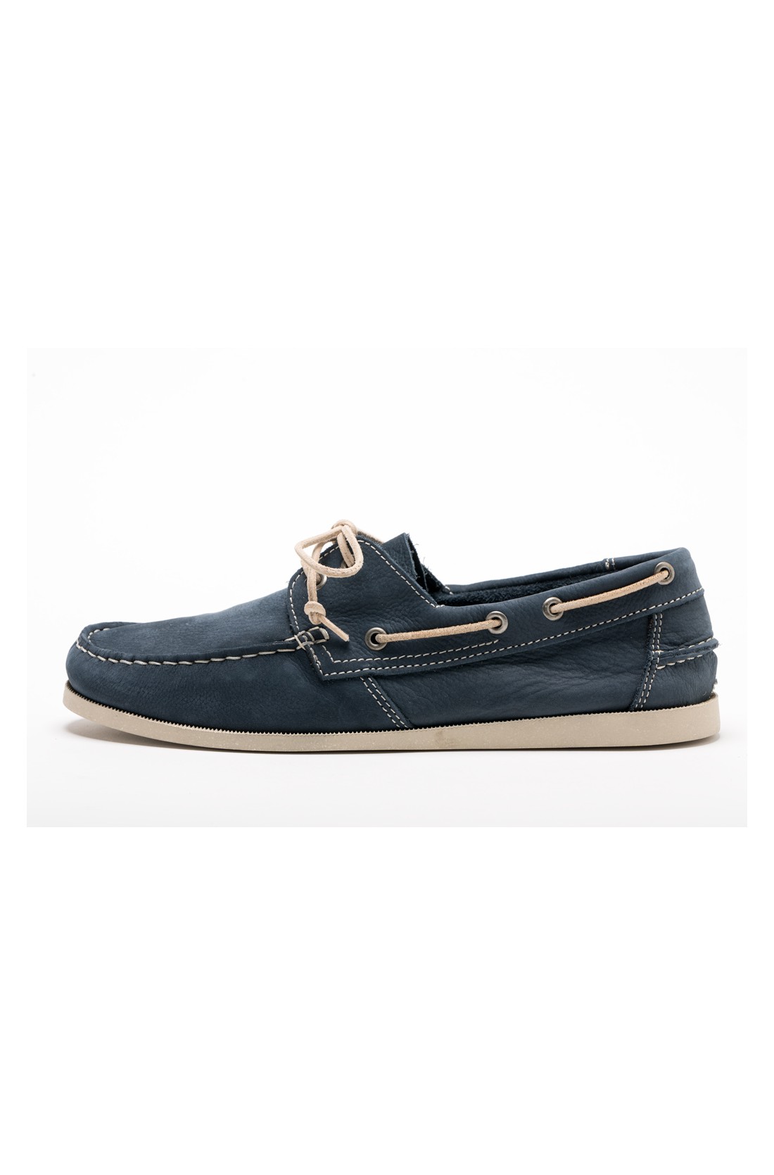 SAPATO DE COURO AZUL BRITISH COTTON