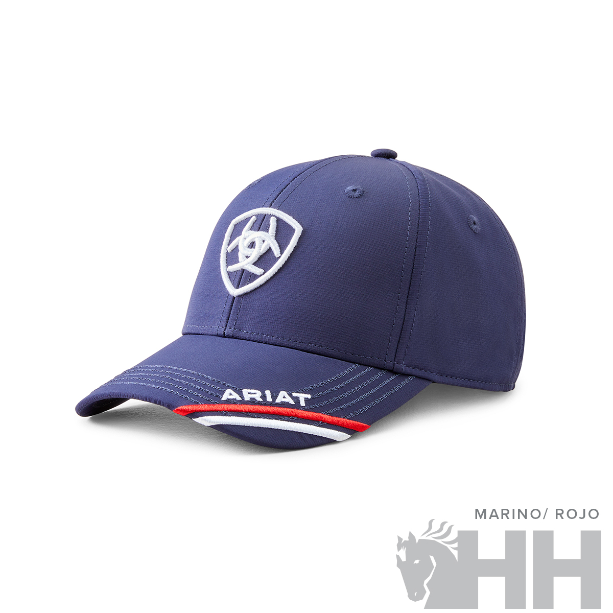 Boné azul marinho com logo branco e texto ARIAT na aba