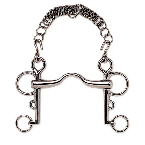 FREIO ROLDAN PELHAM PONTE INOXIDÁVEL