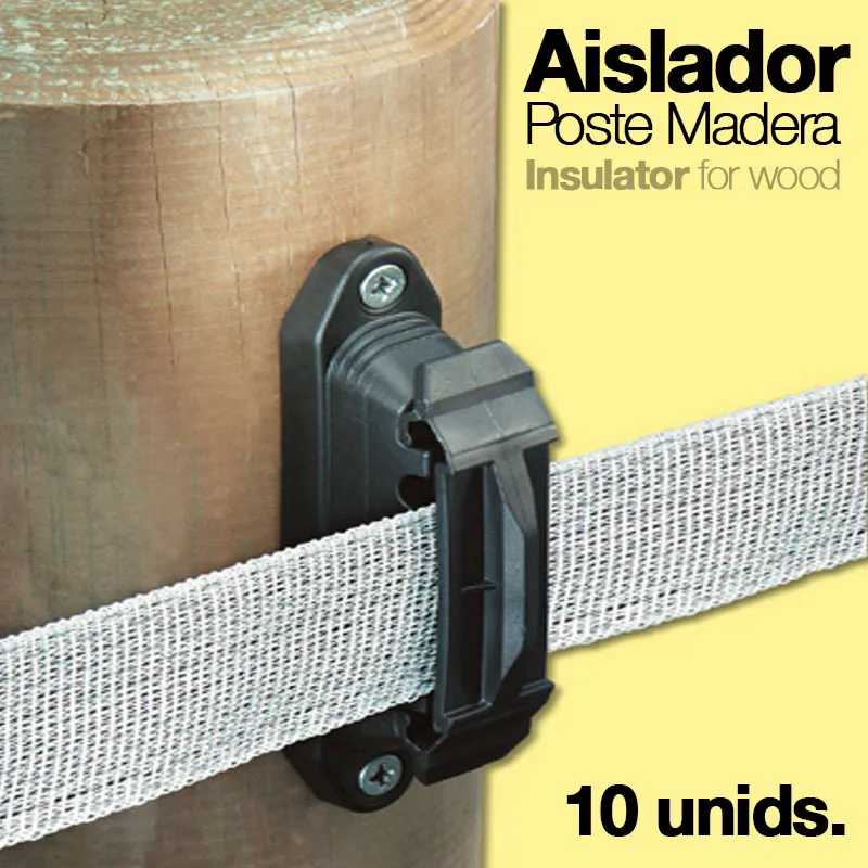 ISOLADOR C/3 P/POSTE MADEIRA (10uds)