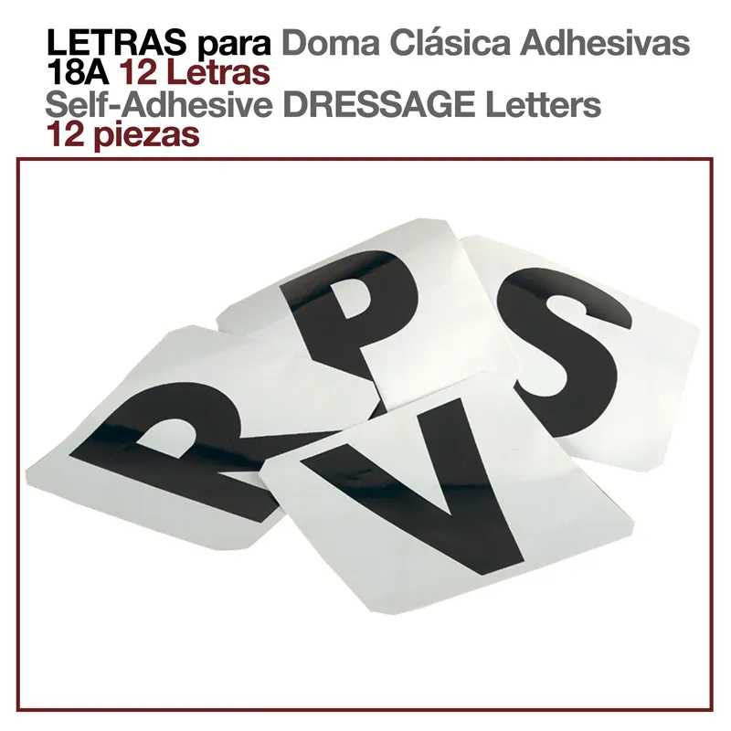 LETRAS  ADESIVAS PARA DRESSAGE (12 LETRAS) 18A