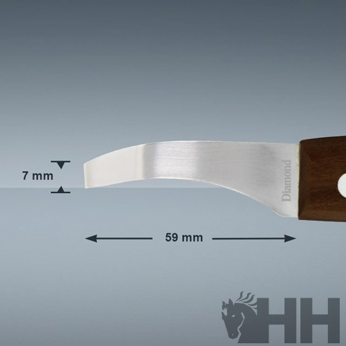 FACA DE CASCOS DIAMOND CABO MADEIRA LÂMINA ANEL