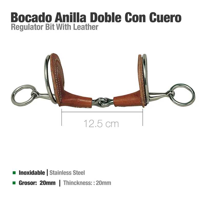 BRIDÃO DE ARGOLAS DUPLO EMB/COURO 21400 12.5CM