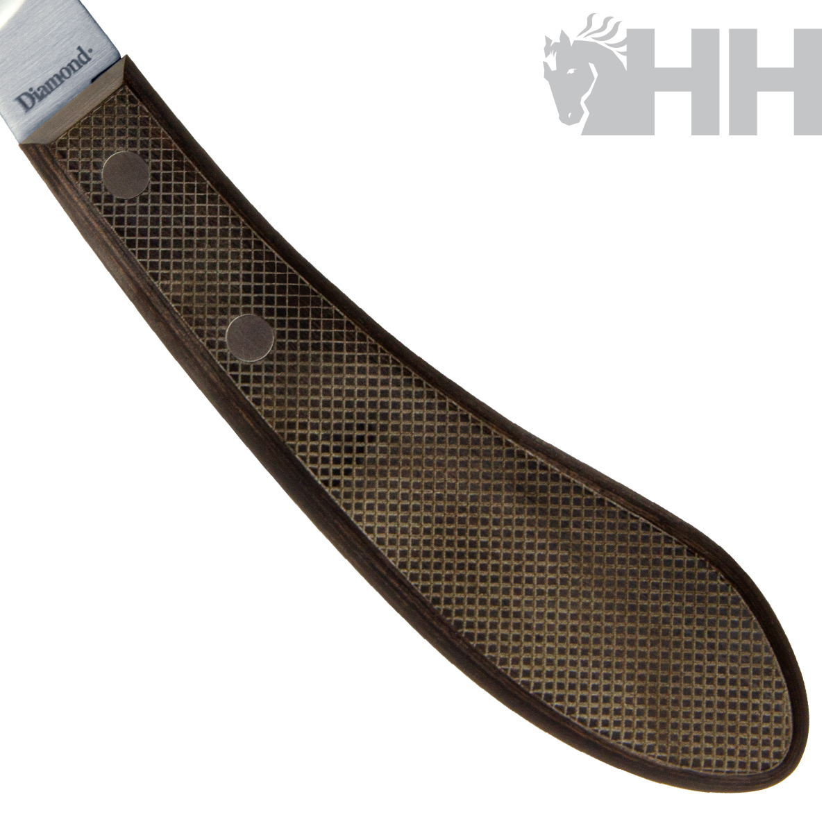 FACA DE CASCOS DIAMOND PRO CABO MADEIRA LÂMINA PLANA LARGA