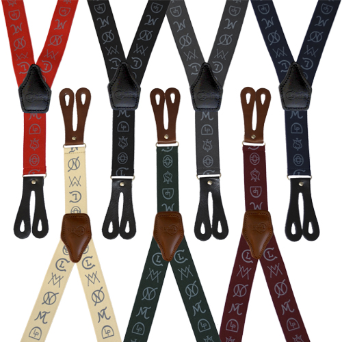 SUSPENSÓRIOS LEXHIS ELÁSTICO PARA BOTÃO E CINTA MOTIVOS FERROS